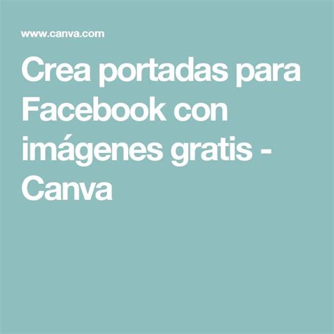 Crea portadas para Facebook gratis